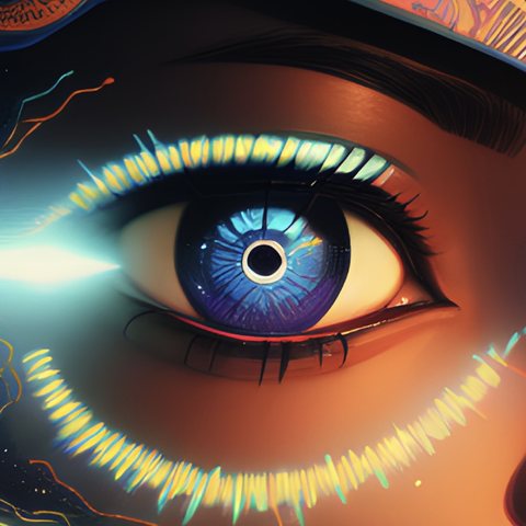 Life Coach: cosmic close-up of an eye